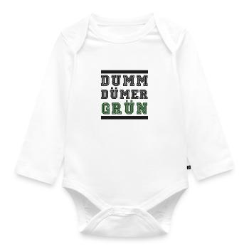 Green Politics Stupid Demo State Revolution Patriot - Organic Longsleeve Baby Bodysuit - white - Front