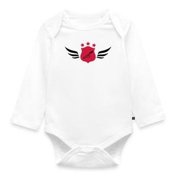 carreleur / carrelage / construction / maçon - Body Bébé bio manches longues - blanc - Devant
