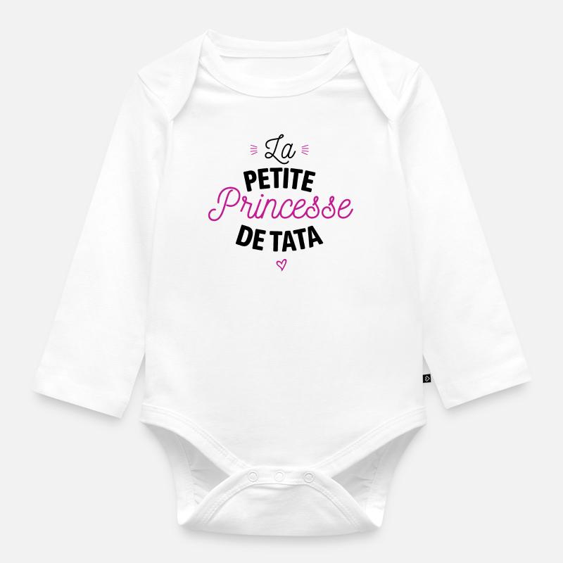 Princesse de tata - Body Bébé bio manches longues - blanc