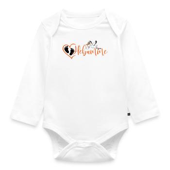 Hebamme - Baby Bio-Langarm-Body - Weiß - Vorne