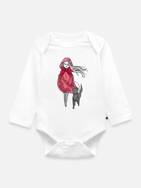 Rotkäppchen - Baby Bio-Langarm-Body - Weiß