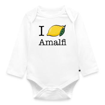 Amalfi Coast - I Lemon Love Amalfi - Ti amo Italy - Organic Longsleeve Baby Bodysuit - white - Front