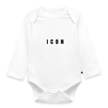Icon - Organic Longsleeve Baby Bodysuit - white - Front