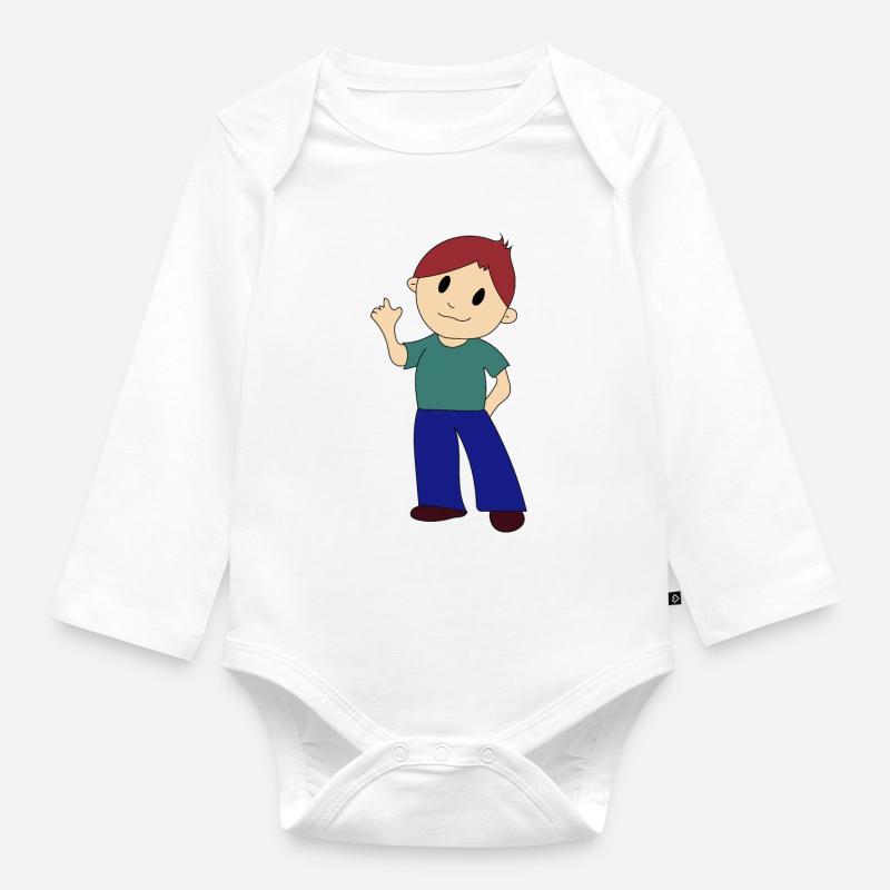 Nez sage - Body Bébé bio manches longues - blanc