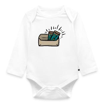 Concert tickets invitation gift music concert - Organic Longsleeve Baby Bodysuit - white - Front