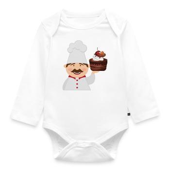 Pâtissier - Pâtissier - Body Bébé bio manches longues - blanc - Devant