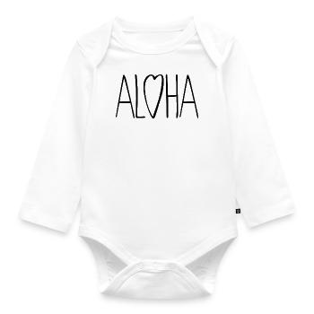 Amour Aloha - Body Bébé bio manches longues - blanc - Devant