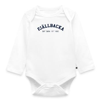 Fjällbacka Sweden Coordinates GPS Map Hiking - Organic Longsleeve Baby Bodysuit - white - Front