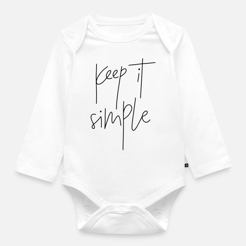 keep it simple - Baby Bio-Langarm-Body - Weiß