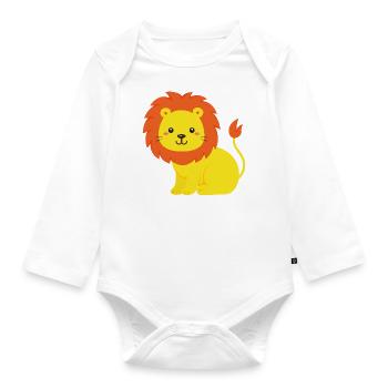 Lion - Body Bébé bio manches longues - blanc - Devant