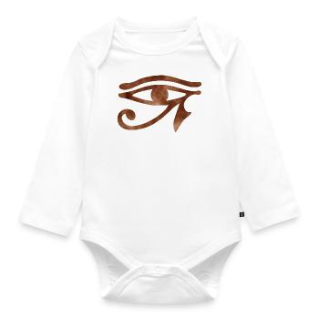 Egyptian symbol - Eye Of Re / Ra 1 - Baby Bio-Langarm-Body - Weiß - Vorne