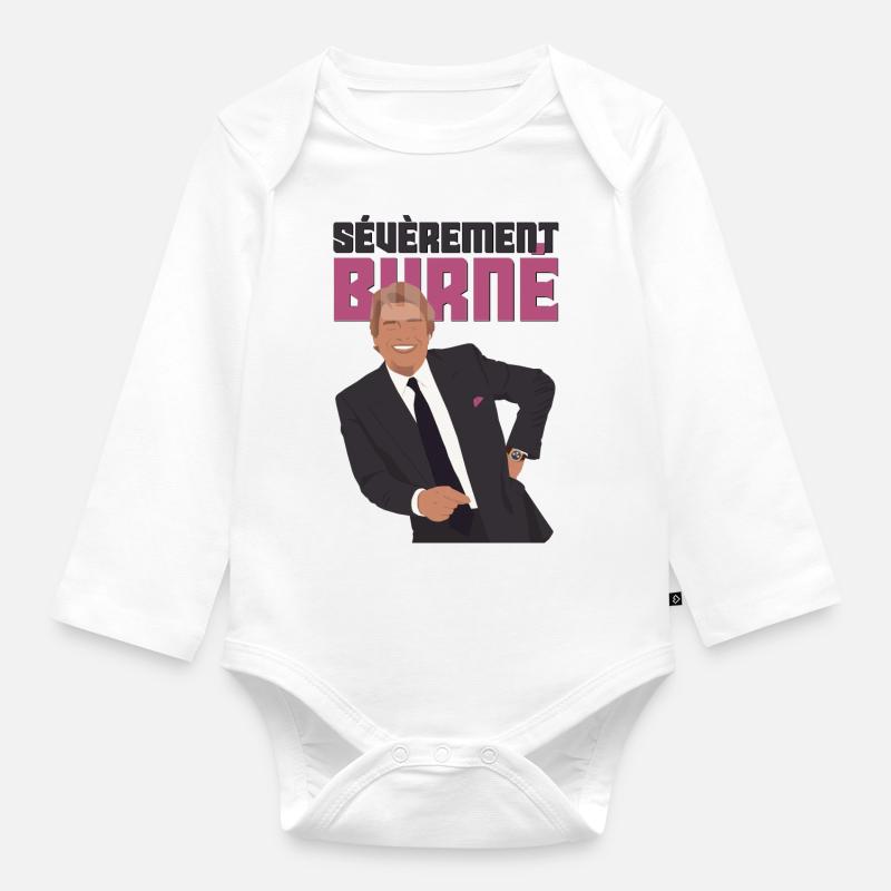 SEVEREMENT BURNÉ - Body Bébé bio manches longues - blanc