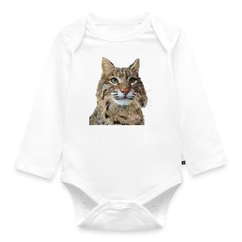Lynx - Organic Longsleeve Baby Bodysuit - white - Front