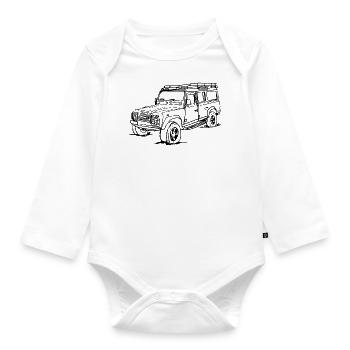 Lineart Landy black - Organic Longsleeve Baby Bodysuit - white - Front