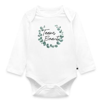 Team Braut - Junggesellinnenabschied - Baby Bio-Langarm-Body - Weiß - Vorne