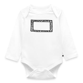 Frame - Organic Longsleeve Baby Bodysuit - white - Front