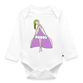 Poupée Fuchsia - Body Bébé bio manches longues - blanc - Devant