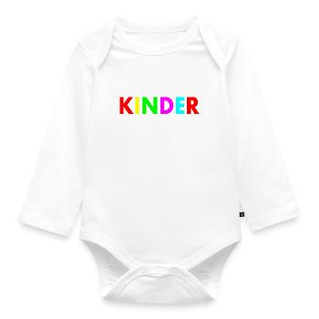 Team kindergarten - Baby Bio-Langarm-Body - Weiß - Vorne