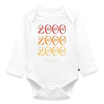 2000 vintage - Organic Longsleeve Baby Bodysuit - white - Front