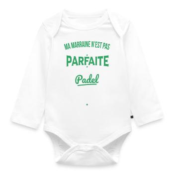 Ma marraine n'est pas parfaite - Padel - Body Bébé bio manches longues - blanc - Devant