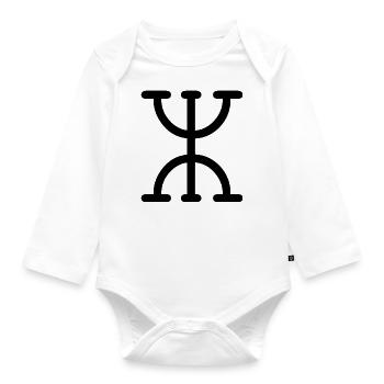 Amazigh für Berber - Baby Bio-Langarm-Body - Weiß - Vorne