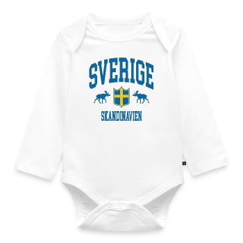 Sweden - Organic Longsleeve Baby Bodysuit - white - Front