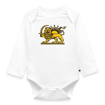 Iran löwe - Organic Longsleeve Baby Bodysuit - white - Front