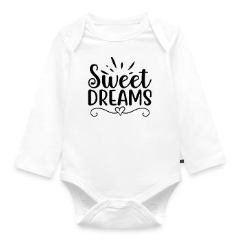Sweet Dreams - Baby Bio-Langarm-Body - Weiß - Vorne