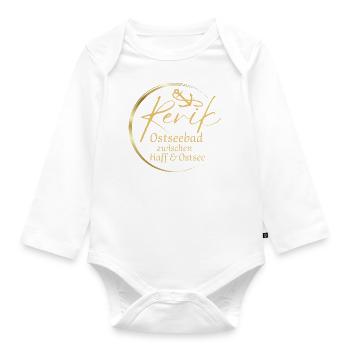 Rerik- Baltic seaside resort between Lagoon & Baltic Sea - Organic Longsleeve Baby Bodysuit - white - Front