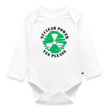 L’énergie nucléaire, oui s’il vous plaît, l’énergie nucléaire - Body Bébé bio manches longues - blanc - Devant