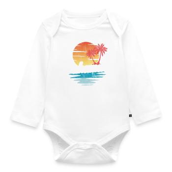 Bahamas - Baby Bio-Langarm-Body - Weiß - Vorne
