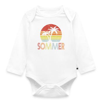 Sommer - Baby Bio-Langarm-Body - Weiß - Vorne