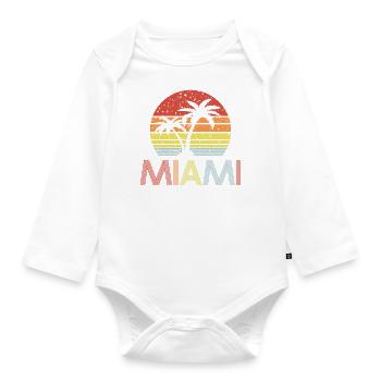 Miami - Baby Bio-Langarm-Body - Weiß - Vorne