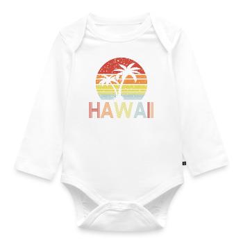 Hawaï - Body Bébé bio manches longues - blanc - Devant