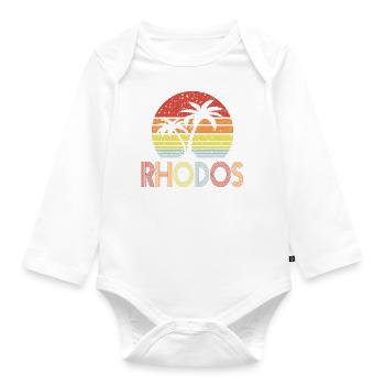 Rhodes - Body Bébé bio manches longues - blanc - Devant