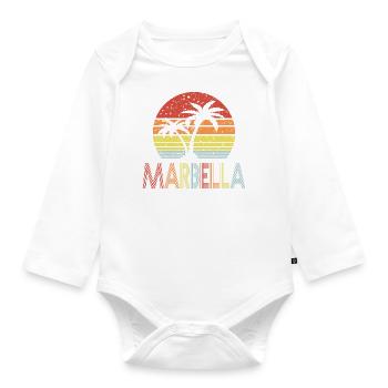 Marbella - Organic Longsleeve Baby Bodysuit - white - Front