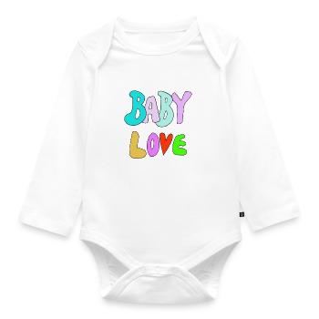 Baby-Liebe - Baby Bio-Langarm-Body - Weiß - Vorne