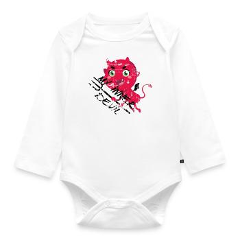 my inner devil mein innerer Teufel - Baby Bio-Langarm-Body - Weiß - Vorne