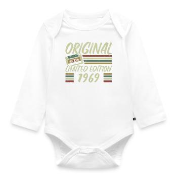 Jahrgang 1969 Retro 1969 Geburtstagsgeschenk - Baby Bio-Langarm-Body - Weiß - Vorne