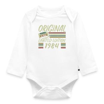 Jahrgang 1984 Retro 1984 Geburtstagsgeschenk - Baby Bio-Langarm-Body - Weiß - Vorne