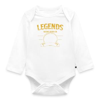 Des légendes sont nées en 1974 - Body Bébé bio manches longues - blanc - Devant
