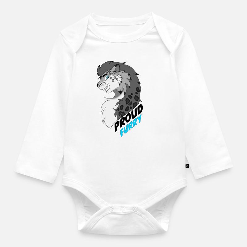 Fier à fourrure - Body Bébé bio manches longues - blanc