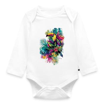 Mach mal Urlaub - Baby Bio-Langarm-Body - Weiß - Vorne