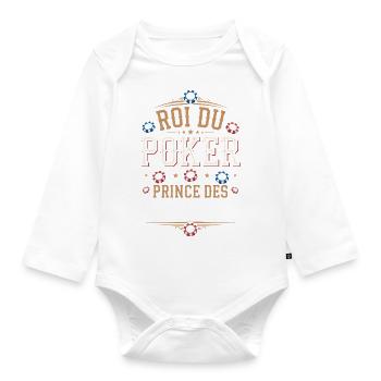 Roi du poker, prince des bluffeurs - Body Bébé bio manches longues - blanc - Devant