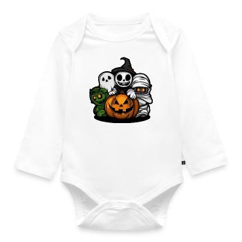 Halloween Comic Party Trick Or Treat - Body Bébé bio manches longues - blanc - Devant