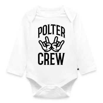 Polter Crew Polterabend - Baby Bio-Langarm-Body - Weiß - Vorne
