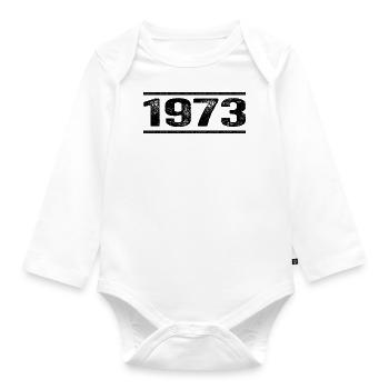 1973 Retro 1973 Geburtstag 1973 Vintage 1973 - Baby Bio-Langarm-Body - Weiß - Vorne