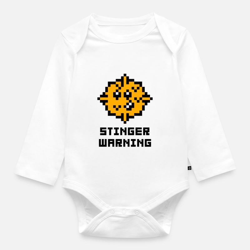 Stinger Avertissement - Body Bébé bio manches longues - blanc