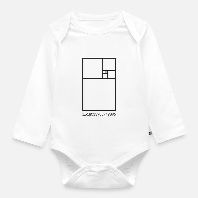 fibonacci - Body Bébé bio manches longues - blanc