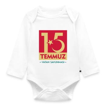 15 temmuz vatan savunmasi - Baby Bio-Langarm-Body - Weiß - Vorne